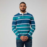 CANTERBURY MENS ENGINEERED STRIPE RUGBY MAJOLICA BLUE