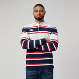 CANTERBURY MENS ENGINEERED STRIPE RUGBY EGRET