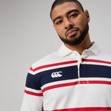 CANTERBURY MENS ENGINEERED STRIPE RUGBY EGRET