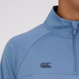 CANTERBURY MENS TEMPO+ QUARTER ZIP SWEATER BLUE