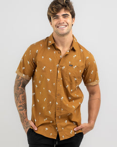 RIPCURL PARADISE PALMS S/S SHIRT GOLD