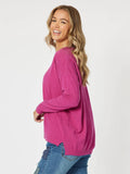 THREADZ CEST LA VIE SWEAT FUCHSIA