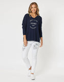 THREADZ CEST LA VIE SWEAT NAVY