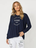 THREADZ CEST LA VIE SWEAT NAVY