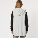 THREADZ OLLIE SIDE BUTTON VEST SILVER