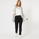 THREADZ OLLIE SIDE BUTTON VEST SILVER