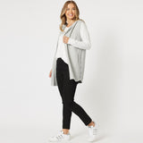 THREADZ OLLIE SIDE BUTTON VEST SILVER