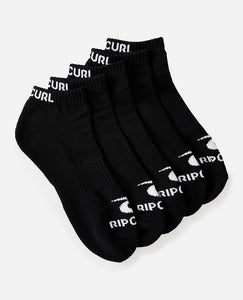 RIP CURL 5 PACK ANKLE SOCK BLACK