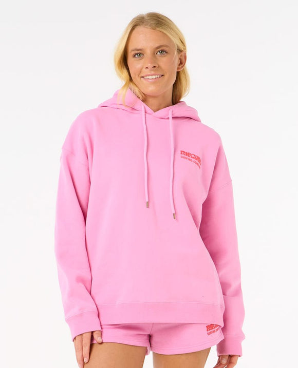 RIP CURL SURF PUFF HERITAGE HOOD PINK