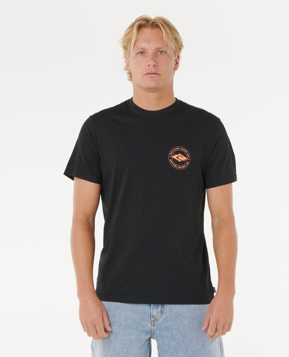 RIP CURL STAPLE TEE BLACK