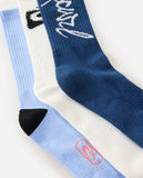 RIP CURL RETRO CREW SOCK 3 PACK