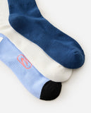 RIP CURL RETRO CREW SOCK 3 PACK