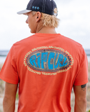 RIP CURL RAW ENERGY DE OVAL TEE ROSE SKY