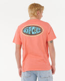 RIP CURL RAW ENERGY DE OVAL TEE ROSE SKY