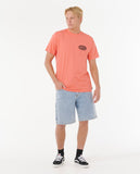 RIP CURL RAW ENERGY DE OVAL TEE ROSE SKY