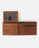 RIP CURL K-ROO RFID ALL DAY LEATHER WALLET TAN