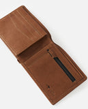 RIP CURL K-ROO RFID ALL DAY LEATHER WALLET TAN