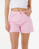RIP CURL TABBY DENIM SHORTS PINK