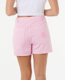 RIP CURL TABBY DENIM SHORTS PINK