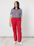 THREADZ NAVY STRIPE BOW TEE