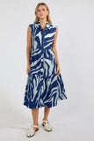 IBISA Zephyr Midi Dress - Blue