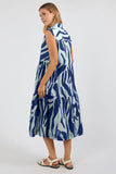 IBISA Zephyr Midi Dress - Blue