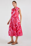 IBISA Zephyr Midi Dress - Melon