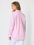 THREADZ Miramar Stripe Print Shirt - Lipstick/Multi