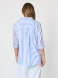 THREADZ Miramar Stripe Print Shirt - Blue/White