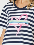 THREADZ HEART STRIPE TEE