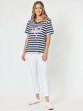 THREADZ HEART STRIPE TEE