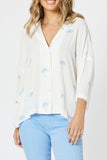 THREADZ COCO PALM SHIRT BLUE