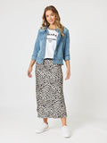 THREADZ LE MARAIS ANIMAL PRINT SKIRT