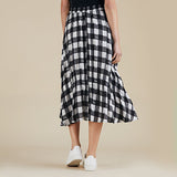 CLARITY FULL FLOW CHECK SKIRT