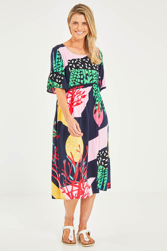 CLARITY UNDER THE SEA PRINT DRESS