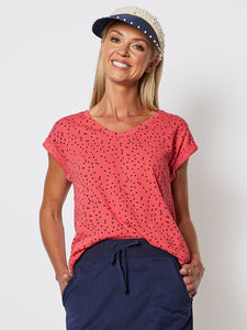 GORDON SMITH STAR TEE POPPY