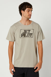 JETPILOT CORP TEE WARM GREY