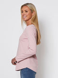 GORDON SMITH LONG SLEEVE TEE BLUSH