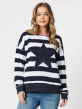 THREADZ STRIPE STAR SWEATSHIRT