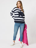 THREADZ STRIPE STAR SWEATSHIRT