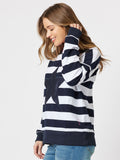 THREADZ STRIPE STAR SWEATSHIRT