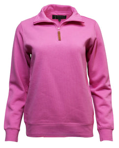 RITEMATE LADIES PILBARA ZIP PULLOVER FLAMINGO