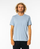 RIP CURL PLAIN POCKET TEE BLUE GUM