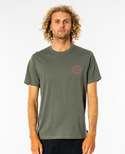 RIP CURL TRADEMARK TEE DARK OLIVE