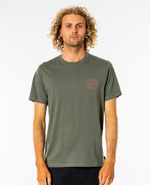 RIP CURL TRADEMARK TEE DARK OLIVE