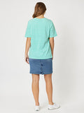 THREADZ WEEKEND STRIPE TEE GREEN