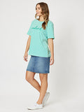 THREADZ WEEKEND STRIPE TEE GREEN