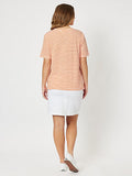 THREADZ WEEKEND STRIPE TEE ORANGE