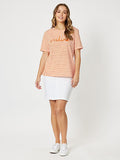 THREADZ WEEKEND STRIPE TEE ORANGE