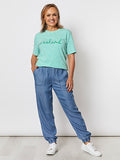 THREADZ WEEKEND STRIPE TEE GREEN